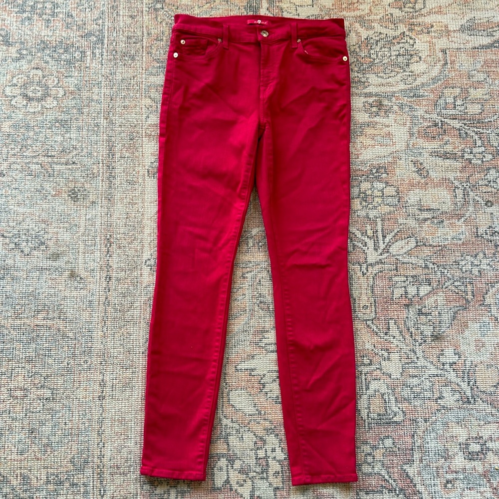 7 For All Mankind Women Pink Jeans Size 28